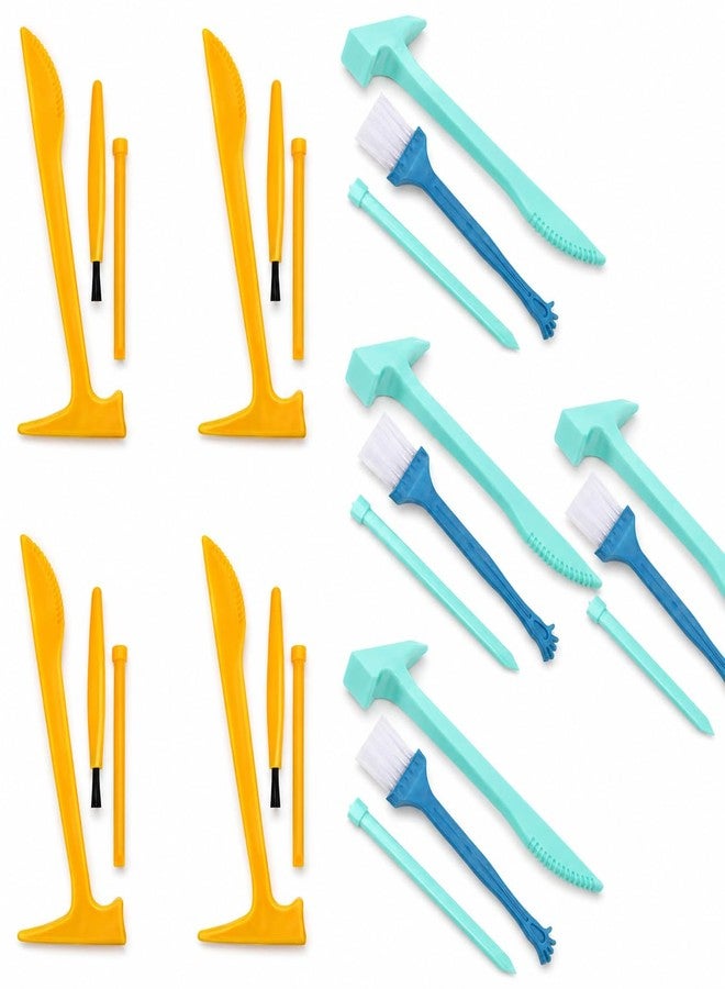 jarbins Dino Fossils Dig Kit 24 Pcs Kids Engineering Toys Interactive Project for Ages 3-8 Digging Hammer Chisel Brush Archaeological Excavation Tool Kit for Learning Activity - Image 1