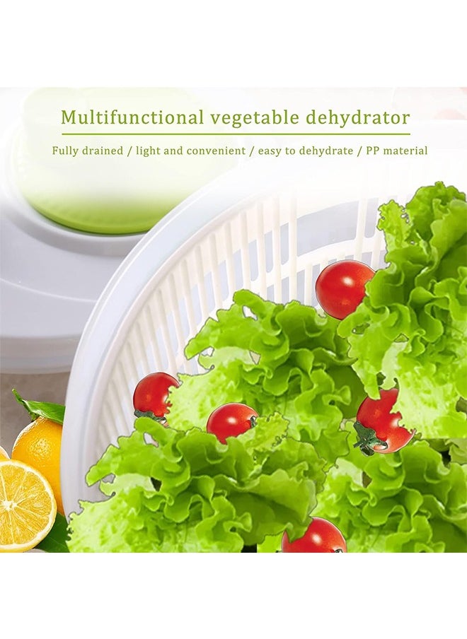 Arabest - 3l Salad Rotary Vegetable Washer with Bowl, Lockable Colander Basket & Smart Lock Lid, Lettuce Washer & Dryer, Easy Drain & Compact Storage - Image 1