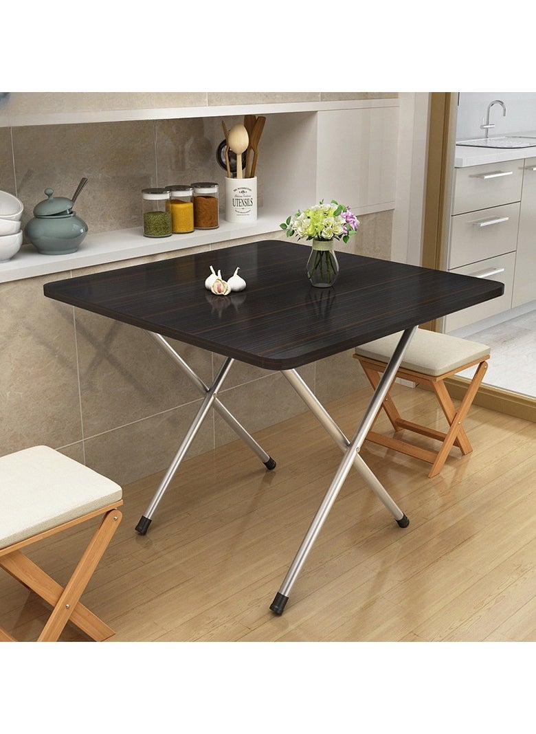 Generic - Multifunctional Folding Table,Wooden Square Table,Portable Camping Table,Dining table,Garden,Picnic,Coffee table (Black) - Image 1