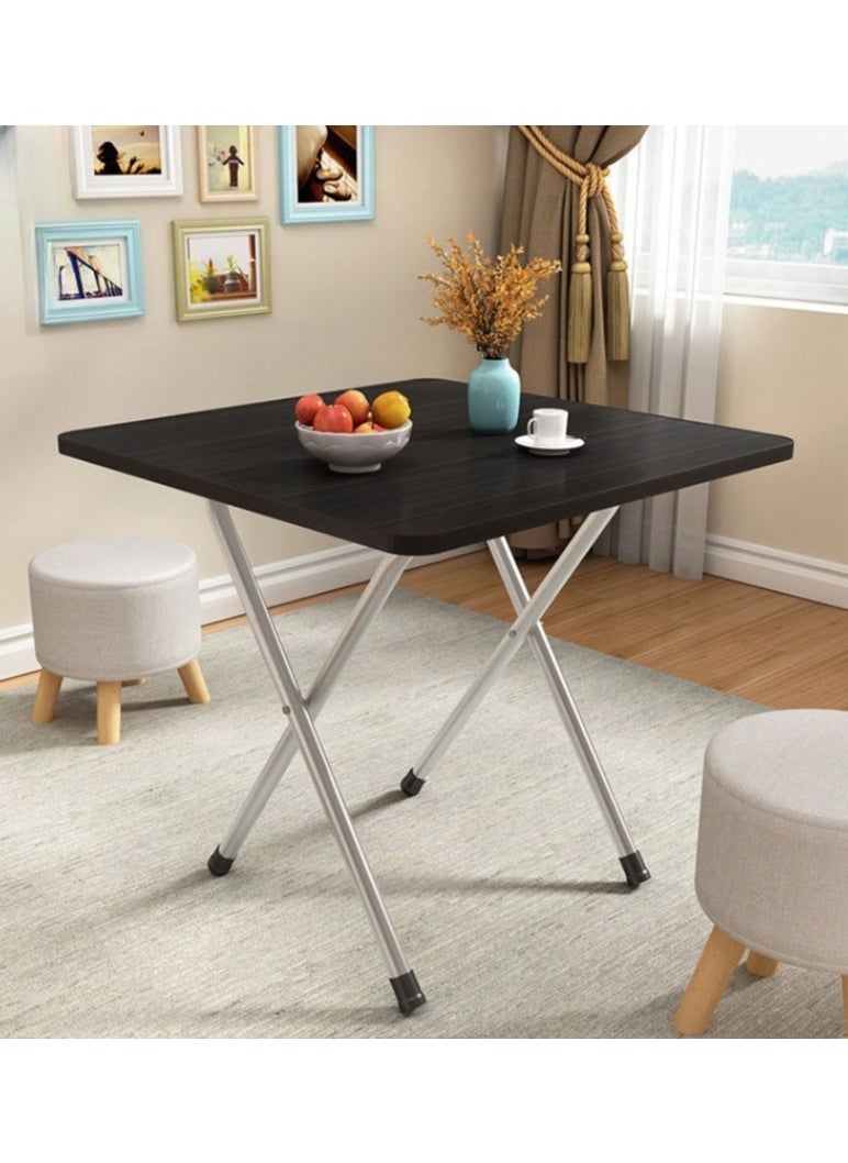 Generic - Multifunctional Folding Table,Wooden Square Table,Portable Camping Table,Dining table,Garden,Picnic,Coffee table (Black) - Image 1