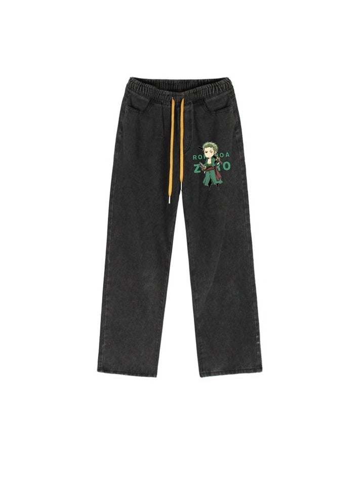 KUYING New One Piece Wide Leg Casual Jeans  - Image 1