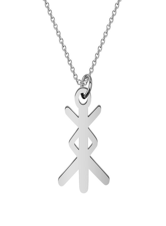 bobauna Bind Rune Necklace Viking Symbol Jewelry Norse Pagan Gift (Rune Necklace protection) - Image 1
