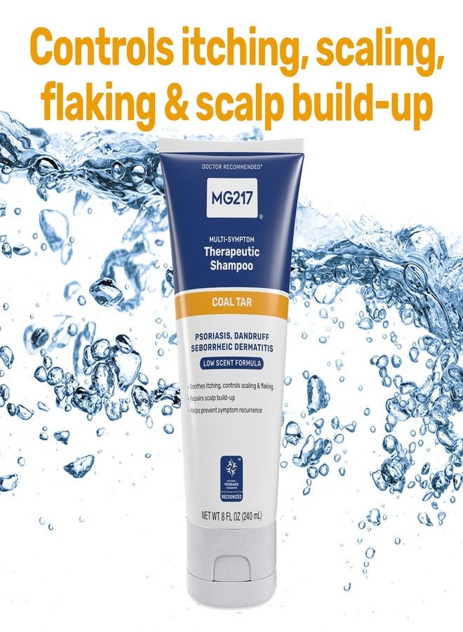 MG217 شامبو MG217 لعلاج الصدفية مع قطران الفحم، علاج طبي لفروة الرأس، يتحكم في الحكة، التقشر، التقشير، تراكم القشور، علاج فروة الرأس للصدفية، شامبو وبلسم بتركيز 0.5% من قطران الفحم، 8 أونصة سائلة - Image 2