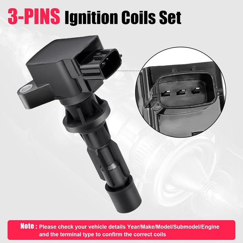 TXROMTZ Ignition Coils UF540 & Spark Plugs 90083 for Mazda 3, CX-7, CX-6, MX-5 (2006-2015) - Image 5