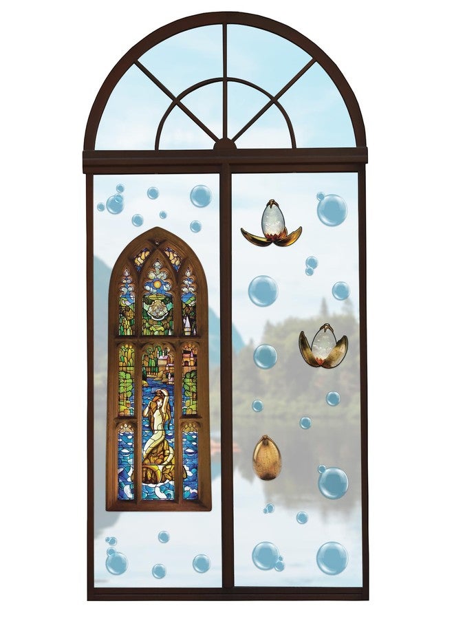 Conquest Journals Harry Potter Mermaid Window Cling Set, 11.5"x30", Includes Over 20 Floating Bubbles and The Golden Egg, Reusable, No Residue, Officially Licensed - Image 1