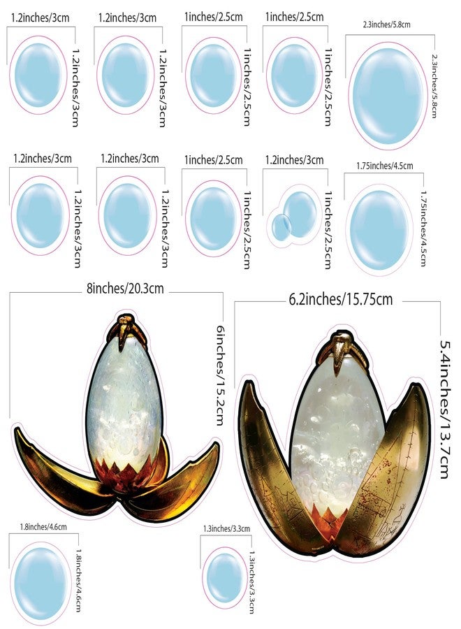 Conquest Journals Harry Potter Mermaid Window Cling Set, 11.5"x30", Includes Over 20 Floating Bubbles and The Golden Egg, Reusable, No Residue, Officially Licensed - Image 3