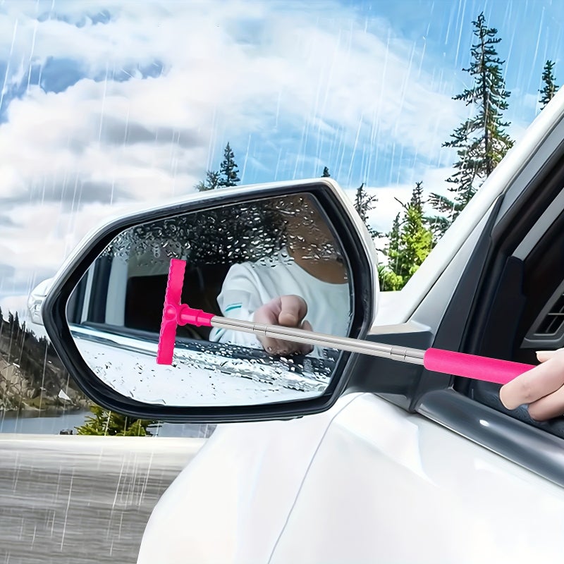Telescopic Car Brush with Squeegee – Double-Sided Windshield Cleaner & Frost Remover, Adjustable Length for Car Glass - Image 1