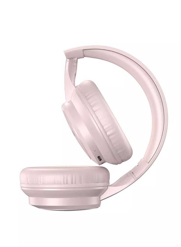 devia Wireless Bluetooth 5.4 Headphones with 40mm HD Stereo Sound – 10-Hour Battery Life, Dual Connection, 3 Sound Modes, Lightweight Foldable Design, 15-Meter Range, Pink - Image 2