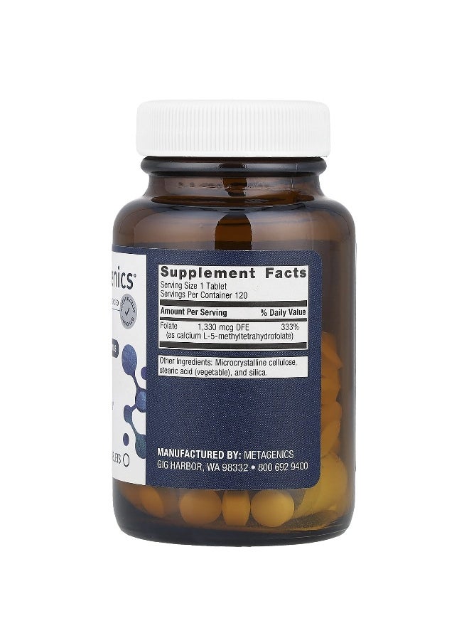 Metagenics - Metagenics, FolaPro®, 1,330 mcg, 120 Tablets - Image 1
