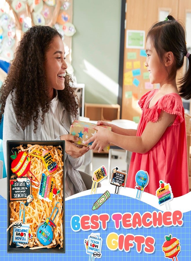 Zomiboo 6 Pcs Teacher Bookmark Gifts, Cute Teacher Paper Clips Bookmarks - Image 5