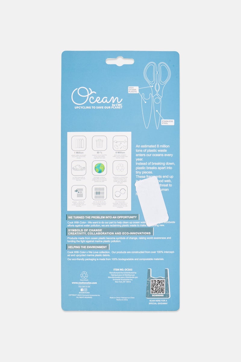 COOK WITH COLOR Ocean By CWC Kitchen Shear With Cover, Grey - Image 3