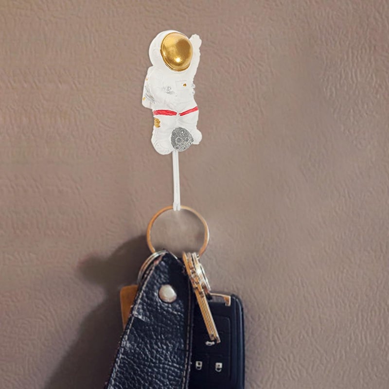 Self Adhesive Strong Sticky Wall Hooks Resin Coat Hanger for Home Storage Space Saving Organizer White - Image 5
