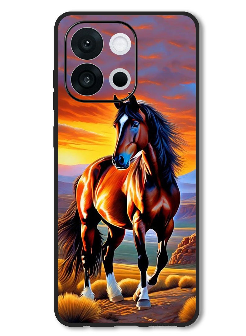 Theodor حافظة متوافقة مع OnePlus 13s 6.32 بوصة حماية مضادة للصدمات غلاف بومبر برسمة حصان - Image 1