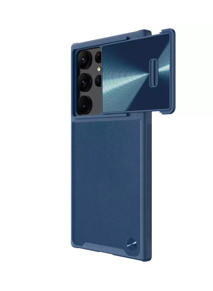 Nillkin CamShield Leather S Series Cover Case Designed For Samsung Galaxy S23 Ultra - Blue - Image 4