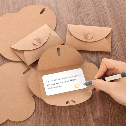 OFIFO® 50Pcs Envelopes with 50Pcs Blank Cards Greeting Card Envelopes 4.1x2.7 inches Hard Paper Envelopes for Gift Cards, Post Cards, Wedding Invitations, Letters - Image 4