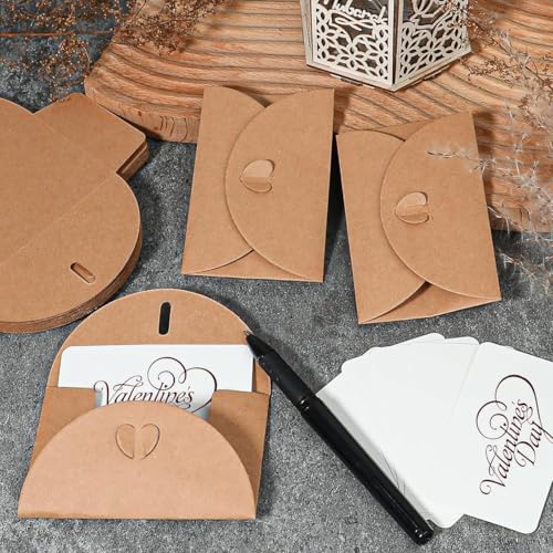 OFIFO® 50Pcs Envelopes with 50Pcs Blank Cards Greeting Card Envelopes 4.1x2.7 inches Hard Paper Envelopes for Gift Cards, Post Cards, Wedding Invitations, Letters - Image 5
