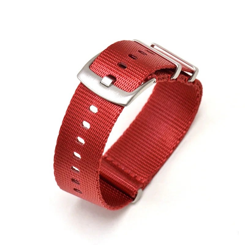 Bluejw High Quality Smooth Nylon Watch Strap 18mm 20mm 22mm 24mm Replacement Seatbelt Style One-Piece Wrist Band for Regular Watches – Easy to Replace the Watch Strap - Image 4