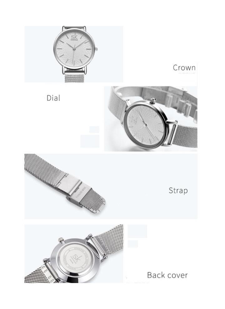 SK Waterproof Ladies Quartz Wrist Watch Fashion Milano Mesh Strap  - Image 2