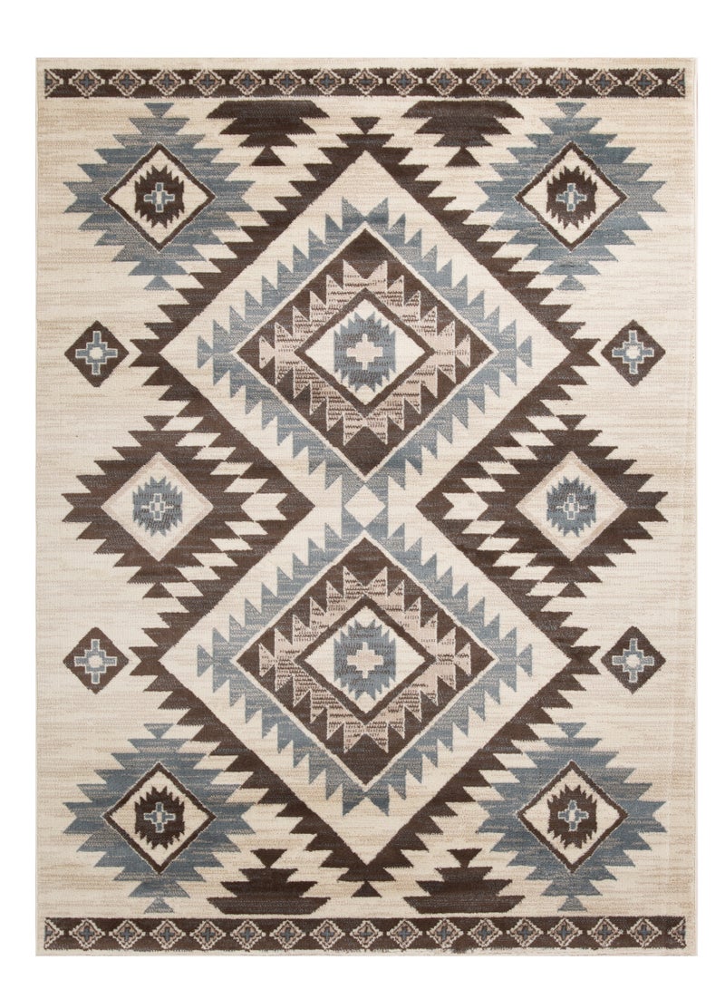 لوفت فيريرا، سجادة خارجية، سجادة أريكة، سجادة معيشة، مقاس 230×310 سم، قماش، نقش بني، صنع في مصر-7122/EC9-W - Image 3