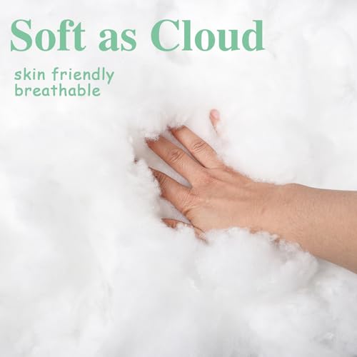 COSNIGHT 2.2 LB / 35.3 Ounce Premium Polyester Fiber Stuffing for Stuffed Animals, Pillows, Quilts, Paddings, Pouf, Fiberfill, Stuffing, Machine Washable, White - Image 5