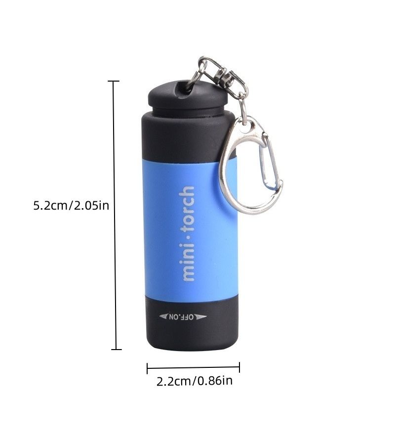 3 Pcs Green Mini LED Flashlight Portable High Brightness Multifunctional Camping Super Bright Light USB Keychain Emergency Power Outage Maintenance Check - Image 3