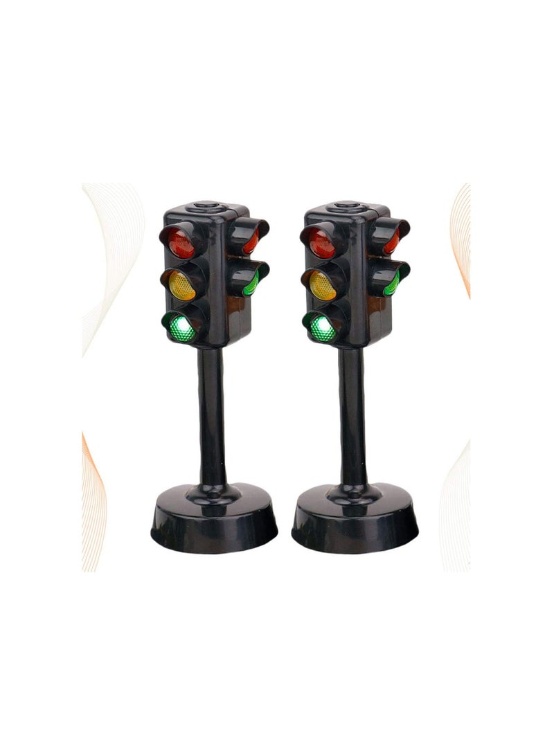 GGOOT 2pcs Traffic Light Mini Traffic Signal Light Lamp Model Kids Learning Educational Toys  - Image 5