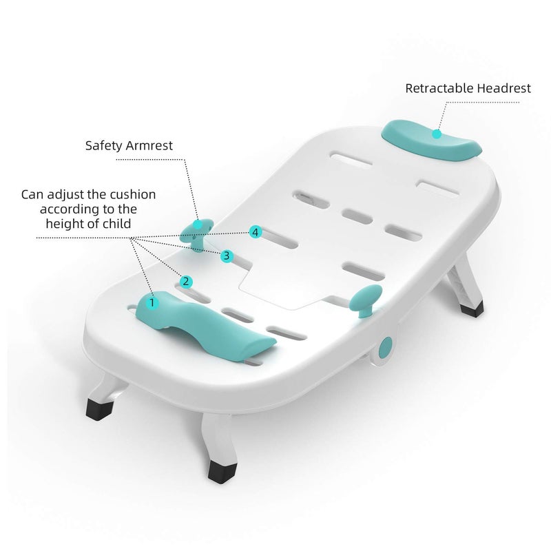 Fedicelly أدوات كرسي غسل شعر الأطفال، كرسي شامبو الأطفال، مقعد استحمام للأطفال، كرسي شطف شعر الرأس للأولاد والبنات - Image 2