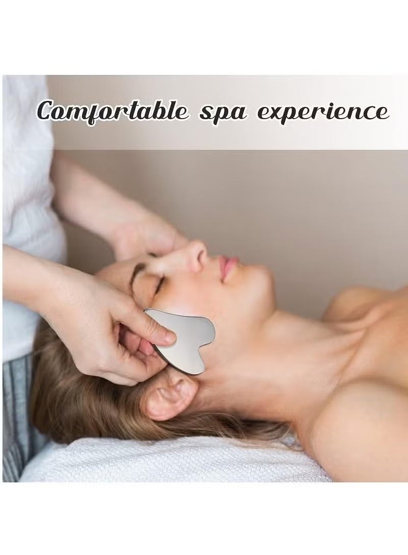 اترجسز تقليم الرموش ، ومنع الرموش من السقوط من الفولاذ المقاوم للصدأ أدوات كشط كشط الوجه أدوات شد الجلد أدوات العناية بالجسم تدليك العين أدوات تجميل الرقبة مدلك حزام حقيبة السفر ( نموذج القلب ) - Image 4