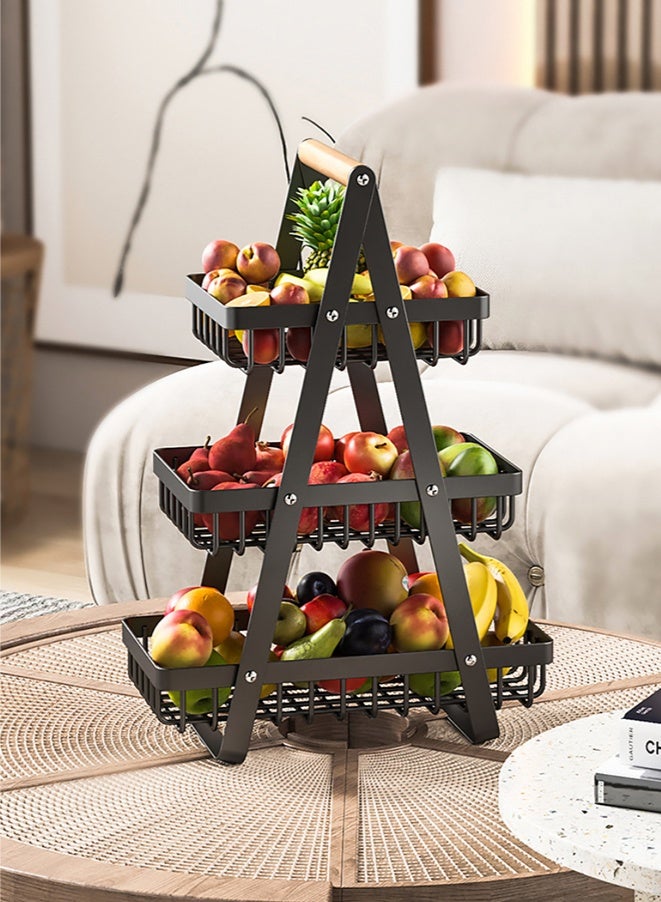 wowofa Multi-layer detachable household fruit basket, kitchen and living room countertop storage shelf, vegetable basket, handheld basket - Image 5