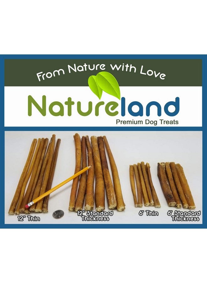 Natureland 6" Bully Sticks Thin - All-Natural, Free Range, Grass-Fed, 100% Beef Dog Chews (6" Bully Stick Thin - 20 Pack) - Image 2