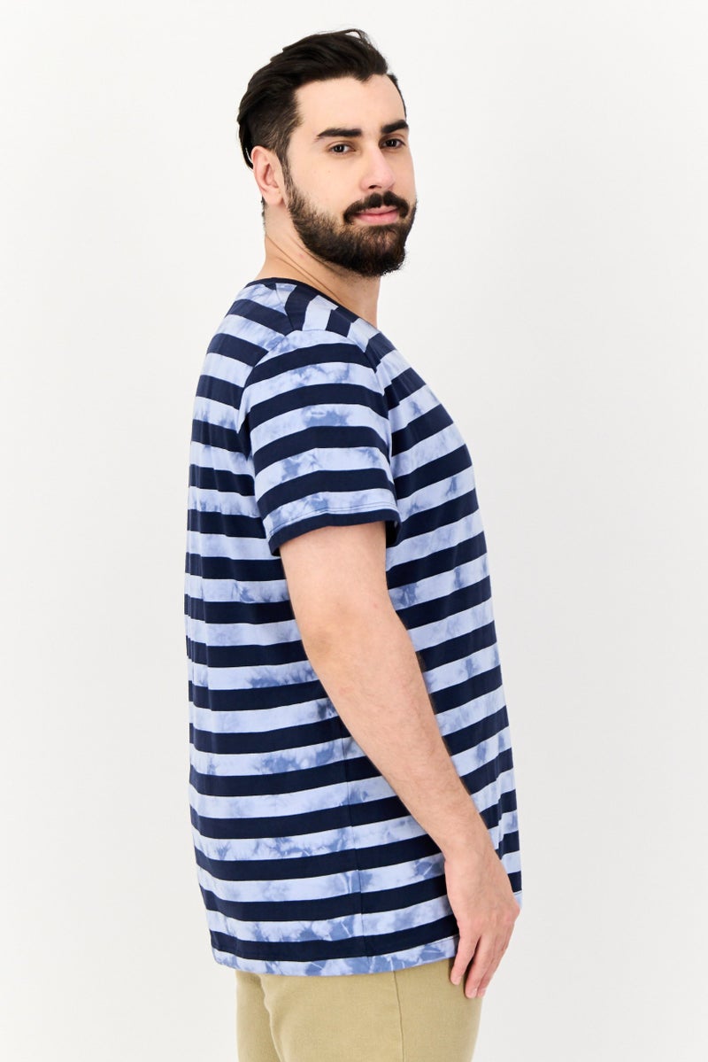 Celio Men Crew Neck Short Sleeves Yarn Dye T-Shirt, Multicolor - Image 2