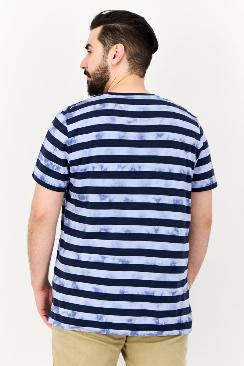 Celio Men Crew Neck Short Sleeves Yarn Dye T-Shirt, Multicolor - Image 4