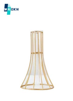 Creative Living Room Decoration Glass Vase Ornaments with Gold-plated Geometric Metal Stand Crafts, Suitable for Home Office Wedding Holiday Party Decoration (Gold) - pzsku/Z17D67F9FCC0DE43AB172Z/45/_/1699582466/84b73d47-dfaf-422c-a06b-8bfe297d817c