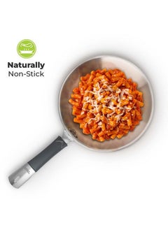 Allo Allo Stainless Steel Triply Fry Pan/Skillet for Curry/Stir-Fry/Deep-Fry/DryVeg/Sauté/Cooking Induction Friendly, Naturally Non-Stick with Handle Steel Pan | 10 Years Warranty, 20cm, 1 litres  - Image 4