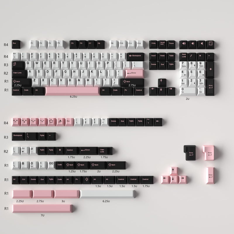 Olivia Keycaps 172 Keys Cherry Profile Doubleshto Keycap Set Fit for Alice Keyboard 616487104108 Cherry Mx Switches ISO ANSI Layout Alice Keyboard Mechanical Keyboards