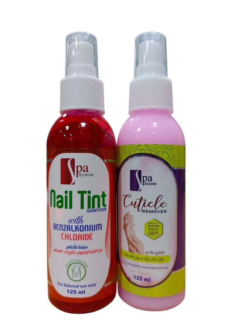 Spa System Moisturizer to Remove Excess Skin Around the Nails 125 ml Shiny Nail Color 125 ml