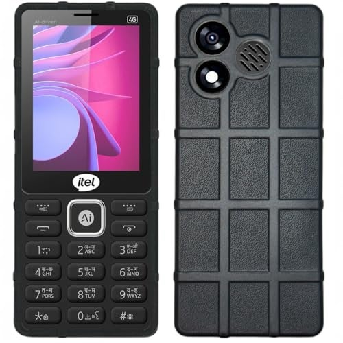 ZAOMA Premium Back Case TPU Cover Compatible for itel Super Guru 4G Max it9310 Keypad Mobile Feature Phone Rugged Case - Black - Image 1