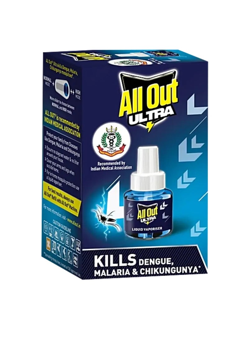 All Out Ultra Liquid Vaporizer/Mosquito Repellent Refill - Kills Dengue, Malaria & Chikungunya Mosquitoes, 45 ml (Pack of 4)