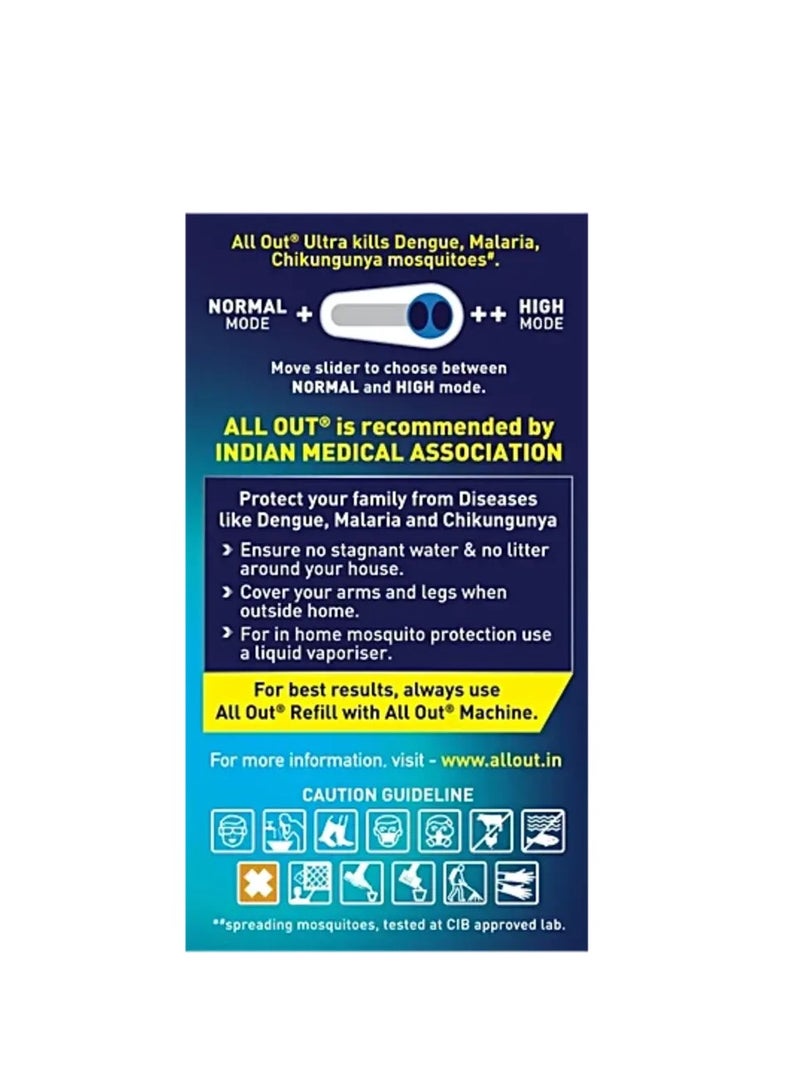 All Out Ultra Liquid Vaporizer/Mosquito Repellent Refill - Kills Dengue, Malaria & Chikungunya Mosquitoes, 45 ml (Pack of 4)