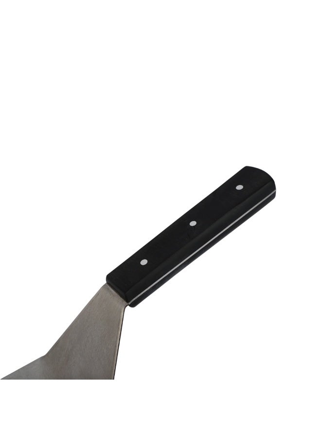 بيرج اسباتولا ستانلس ستيل، صناعة تركية، مقاس 26 سم – لون فضي بمقبض أسود - Image 4