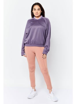 Adidas Women Sportswear Fit Long Sleeves Training Sweatshirt, Purple  - Image 2