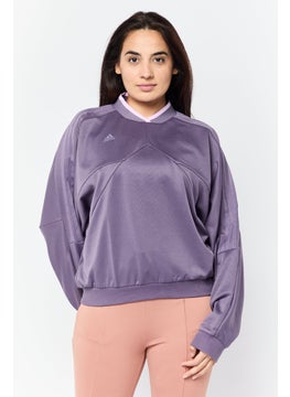 Adidas Women Sportswear Fit Long Sleeves Training Sweatshirt, Purple  - Image 1