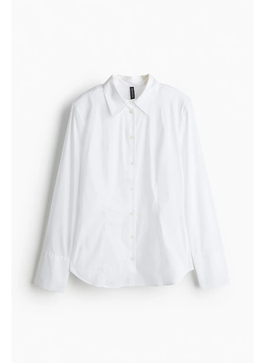 اتش اند ام Shoulder-Pad Tapered-Waist Shirt