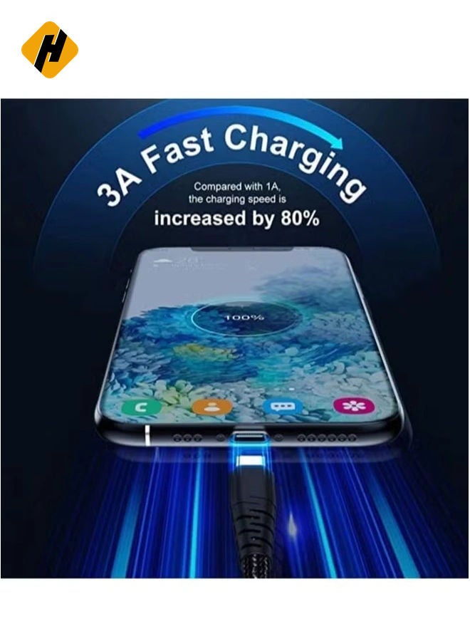 HuHa USB Type C Fast Charging Cable 2M 3A Fast Power Data Deliver Premium Nylon Compatible With Samsung Galaxy S21 S10 S9 S8 S20 Plus A3 A5 Note 20 10 Huawei P30 P20 Lite Mate 20 Pro  - Image 2