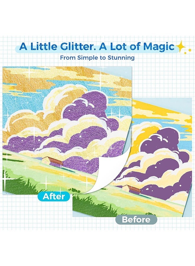 ACRYLIC 12 Colors Glitter Markers Glitter Gel Pens Coloring Markers for Adults Metallic Paint Pens for Crafts Greeting Cards Poster Art Supplies Stuffers Gifts - Image 2