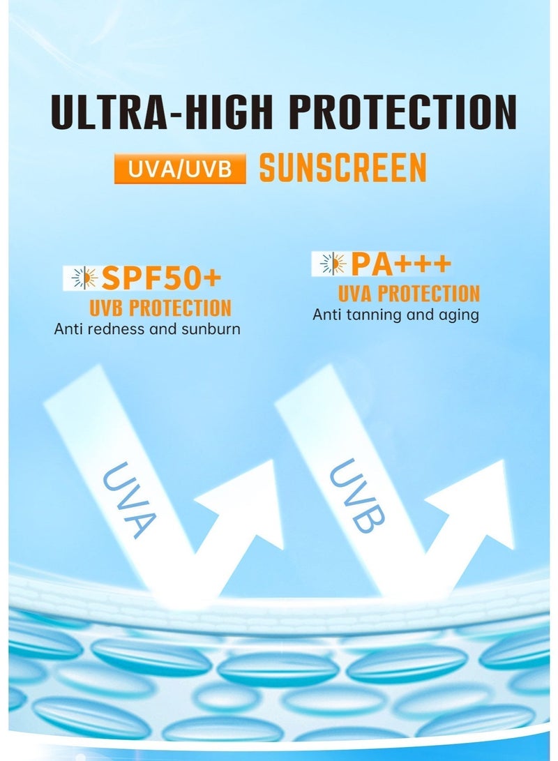 BOB Sunscreen Lotion SPF50+ UV Protection, Moisturizing and Hydrating Sunscreen Milk, Fresh and Non-Greasy in Summer - Image 2