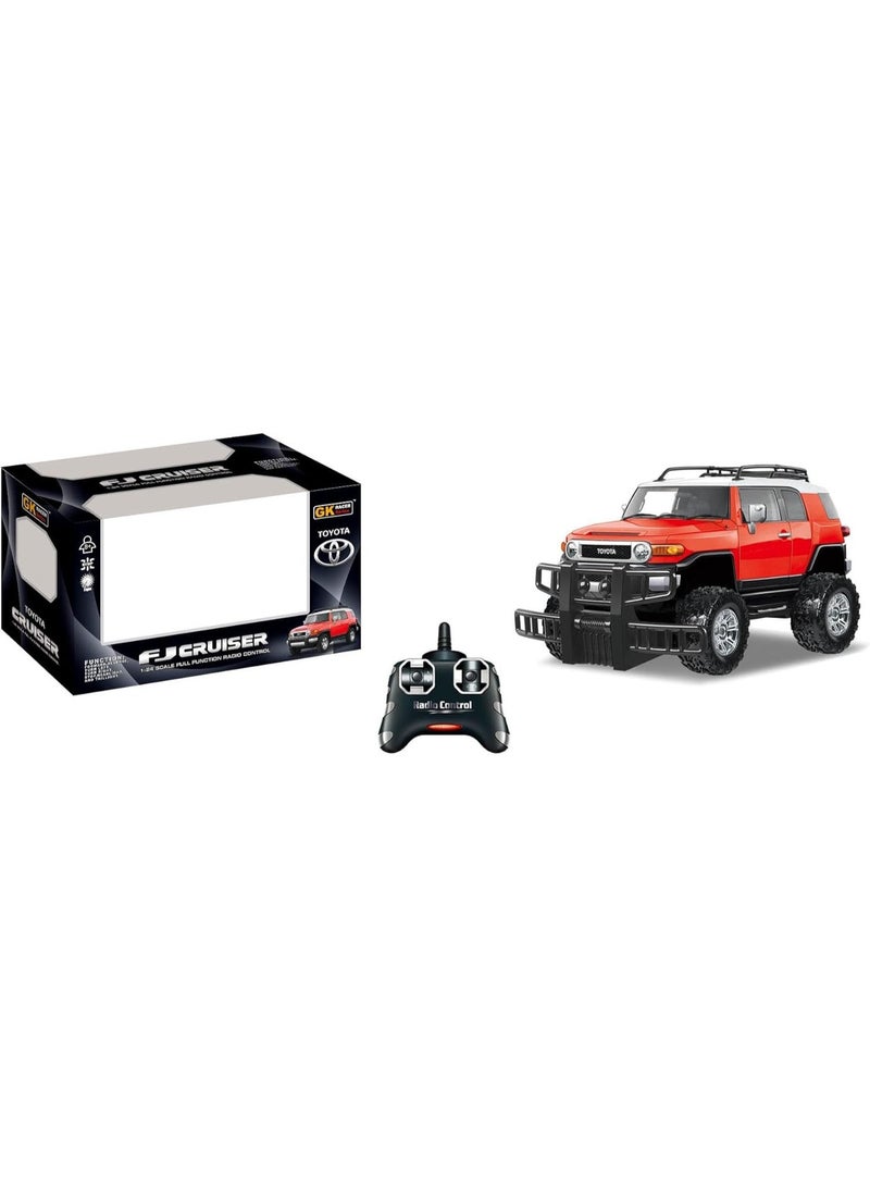 The Toys Home Licensed Toyota FJ Cruiser R/C Truck – 1:24 Scale 4‑Function Remote Control Car with Big Off‑Road Wheels & Working Head/Tail Lights – Requires 3×AA + 2×AA (Not Included) – Gift Box for Kids 6+ - Image 2