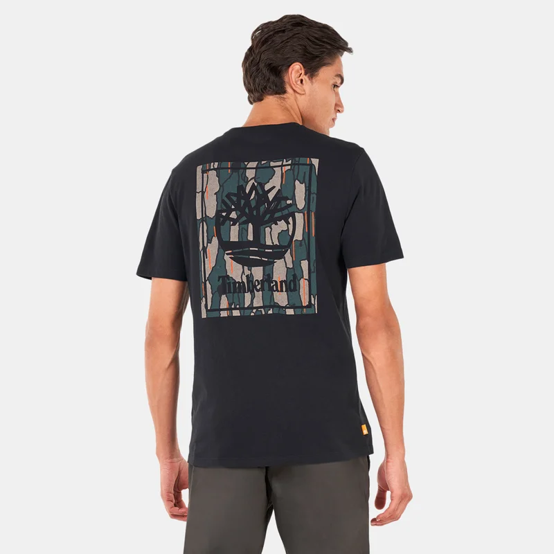 Timberland Men's Back Stack Logo Camo T-Shirt