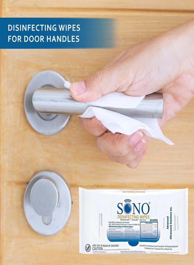 SONO Disinfecting Wipes - 60 Count (Pack of 3) + Sanitizer, Travel Size, Alcohol-Free, No Bleach, Medical-Grade, Multi-Surface Cleaning for School, Office, and On-The-Go - Image 5