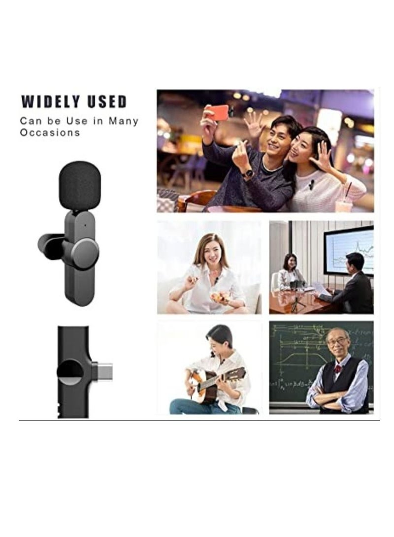2 in 1 iphone or type-c Wireless Lavalier Microphone For IPhone, Plug Play, Portable Audio Video Recording Mic for Youtube, Live Stream, Vlog, Interview, Laptops PC - Image 2